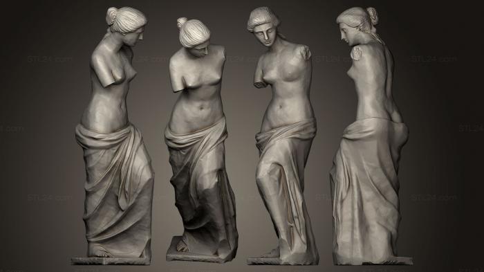 Статуи античные и исторические (Статуя Венеры, STKA_1327) 3D модель для ЧПУ станка